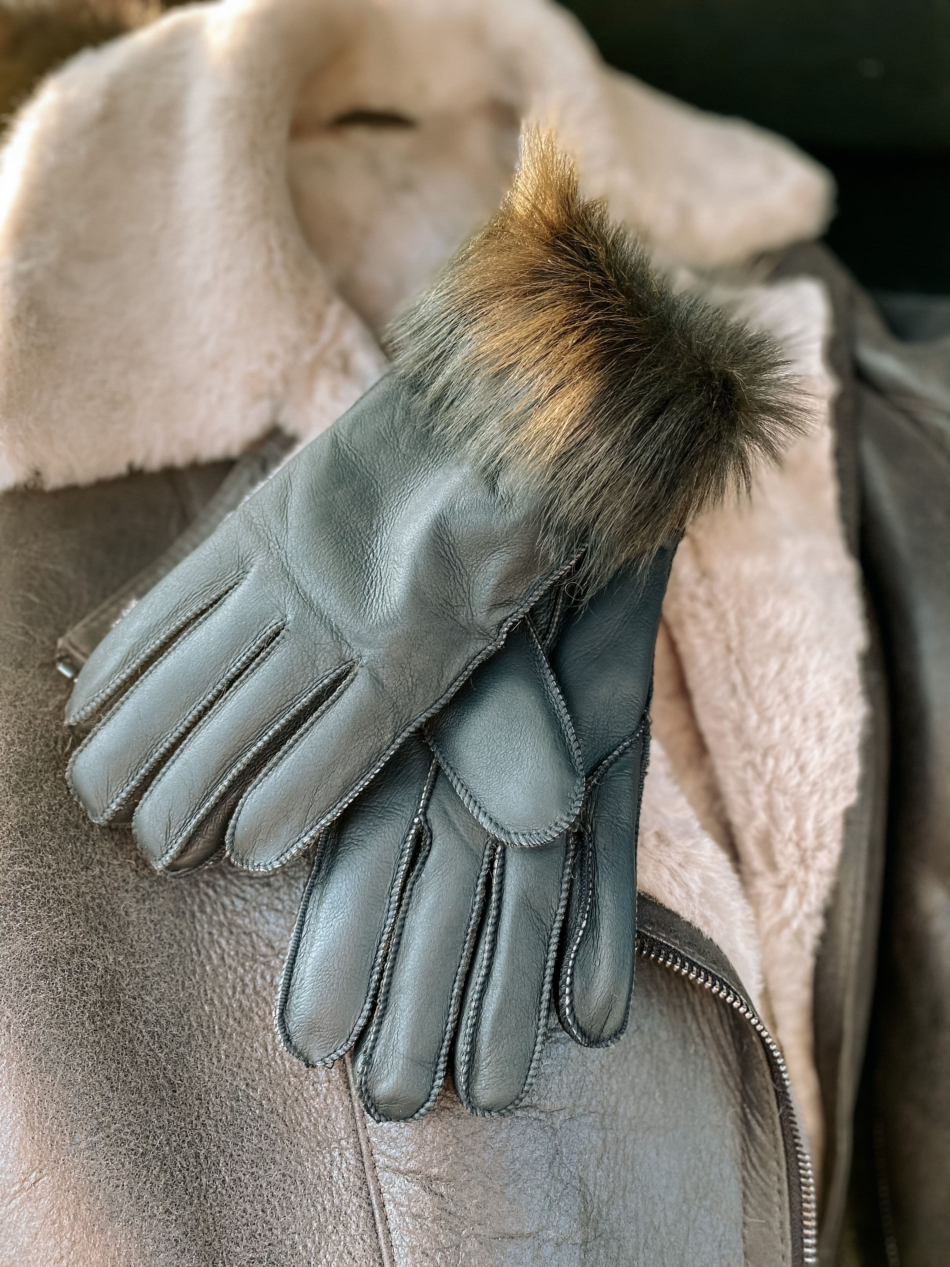 Dior Cashmere Leather Gloves